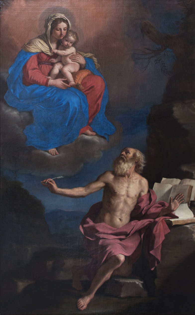 The Virgin and Child appearing to Saint Jerome by Guercino
