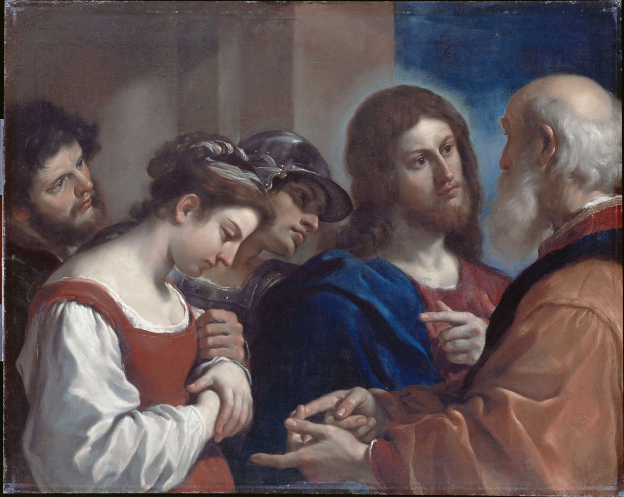 The Woman Taken in Adultery by Guercino