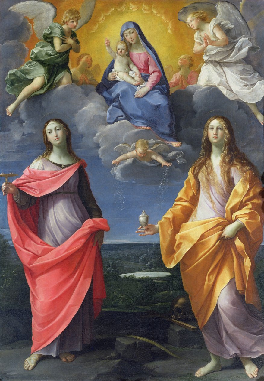 Madonna and Child with St. Lucy and Mary Magdalene, Called the Madonna of the Snow by Guido Reni