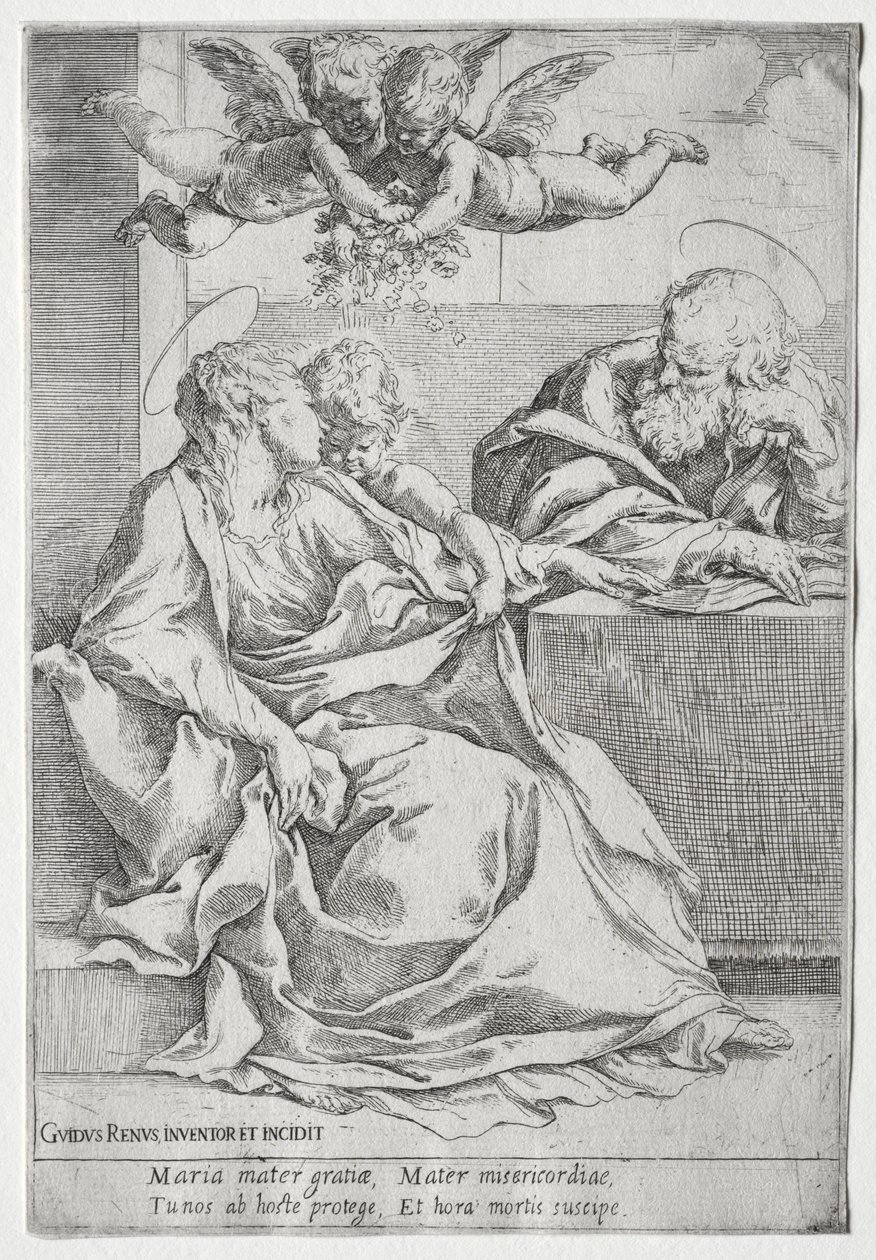 The Holy Family with Two Angels by Guido Reni