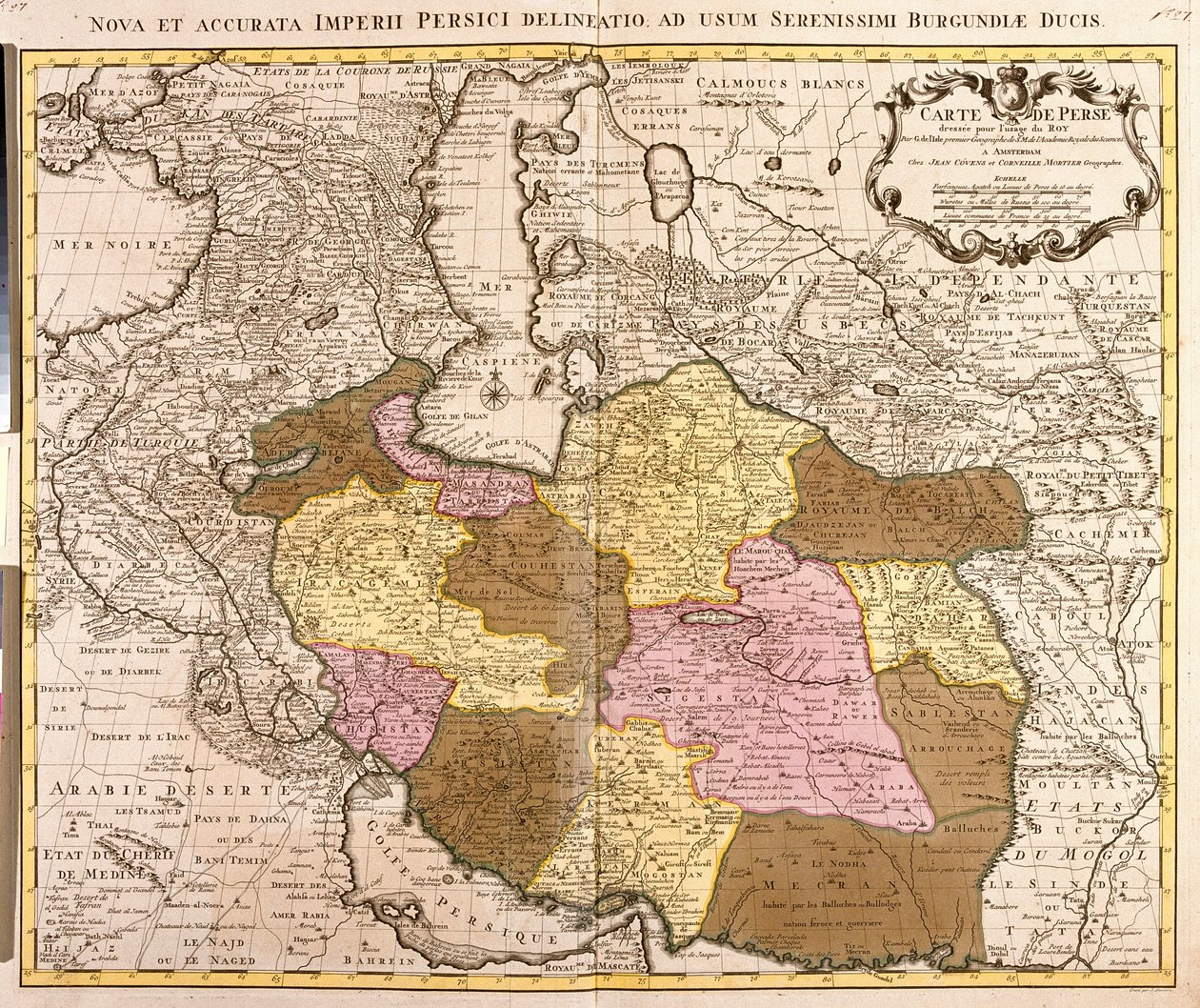 Map of Persia by Guillaume Delisle