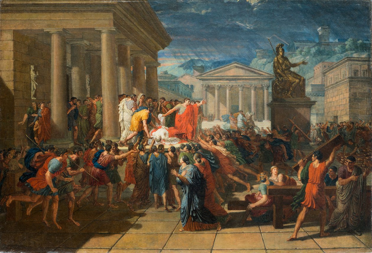 The Death of Caesar by Guillaume Guillon Lethière