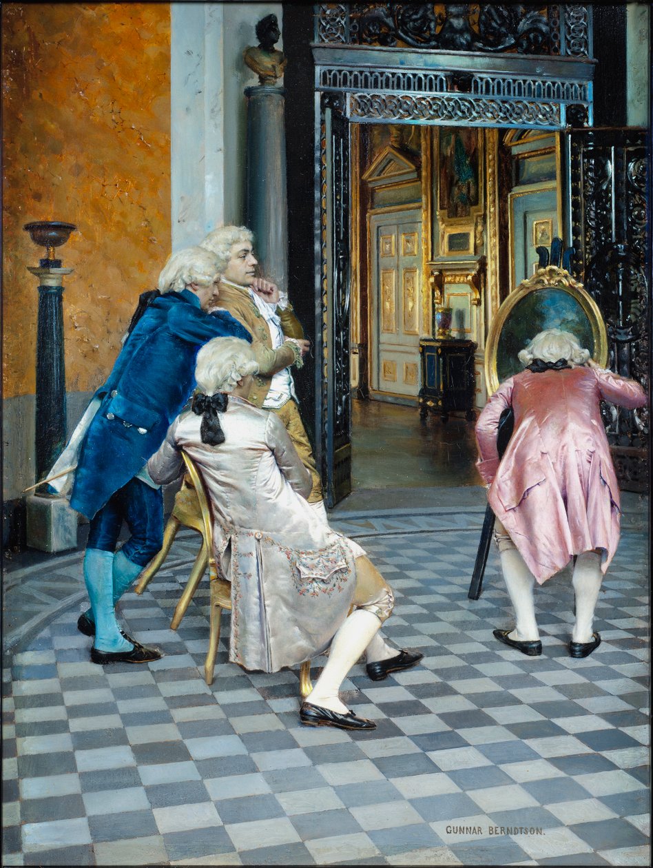 Art Connoisseurs in the Louvre by Gunnar Berndtson