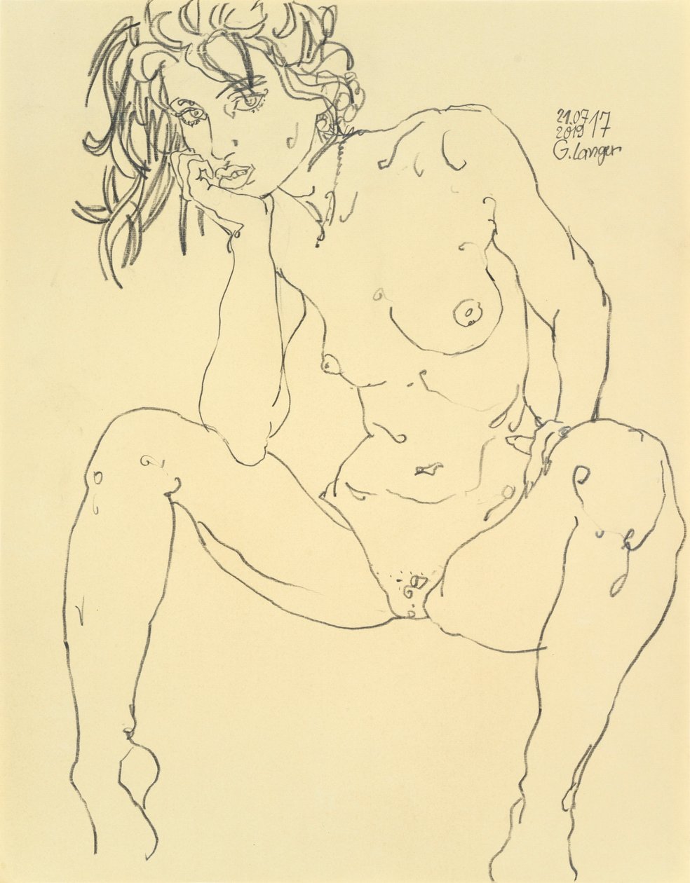 Female Nude, I Am Already Here by Gunter Langer