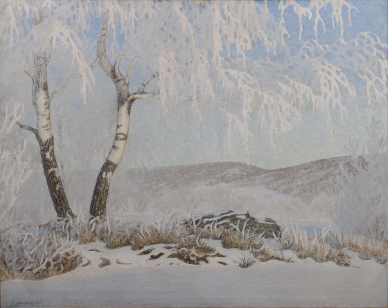 White Frost in Sunshine by Gustaf Fjæstad
