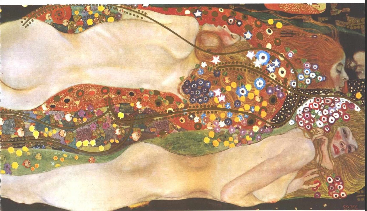 Water Serpents II (Friends) by Gustav Klimt