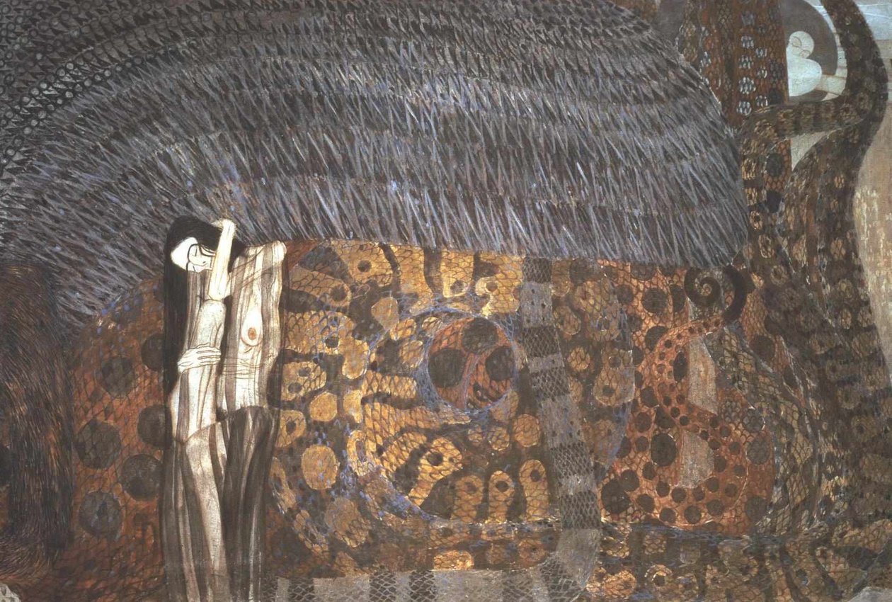 Beethoven Frieze - Consuming Pain by Gustav Klimt
