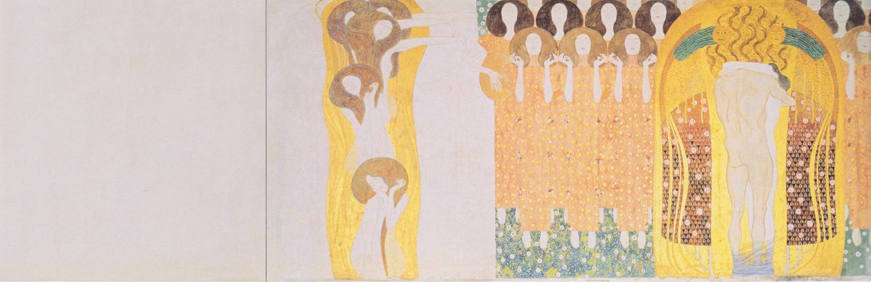 Beethoven Frieze - Right Side Wall by Gustav Klimt