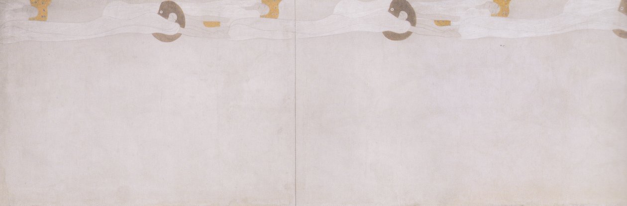 Beethoven Frieze - Left Side Wall (detail) by Gustav Klimt