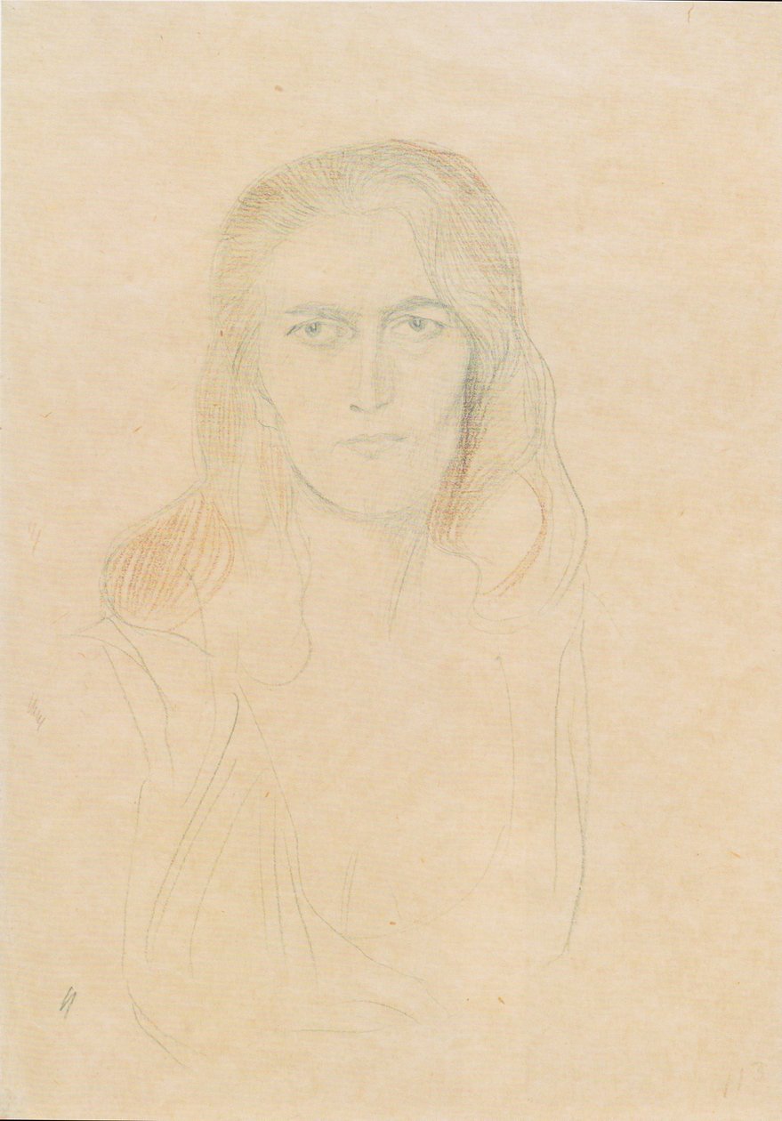Bust of a Woman from the Front (Erinyes) by Gustav Klimt