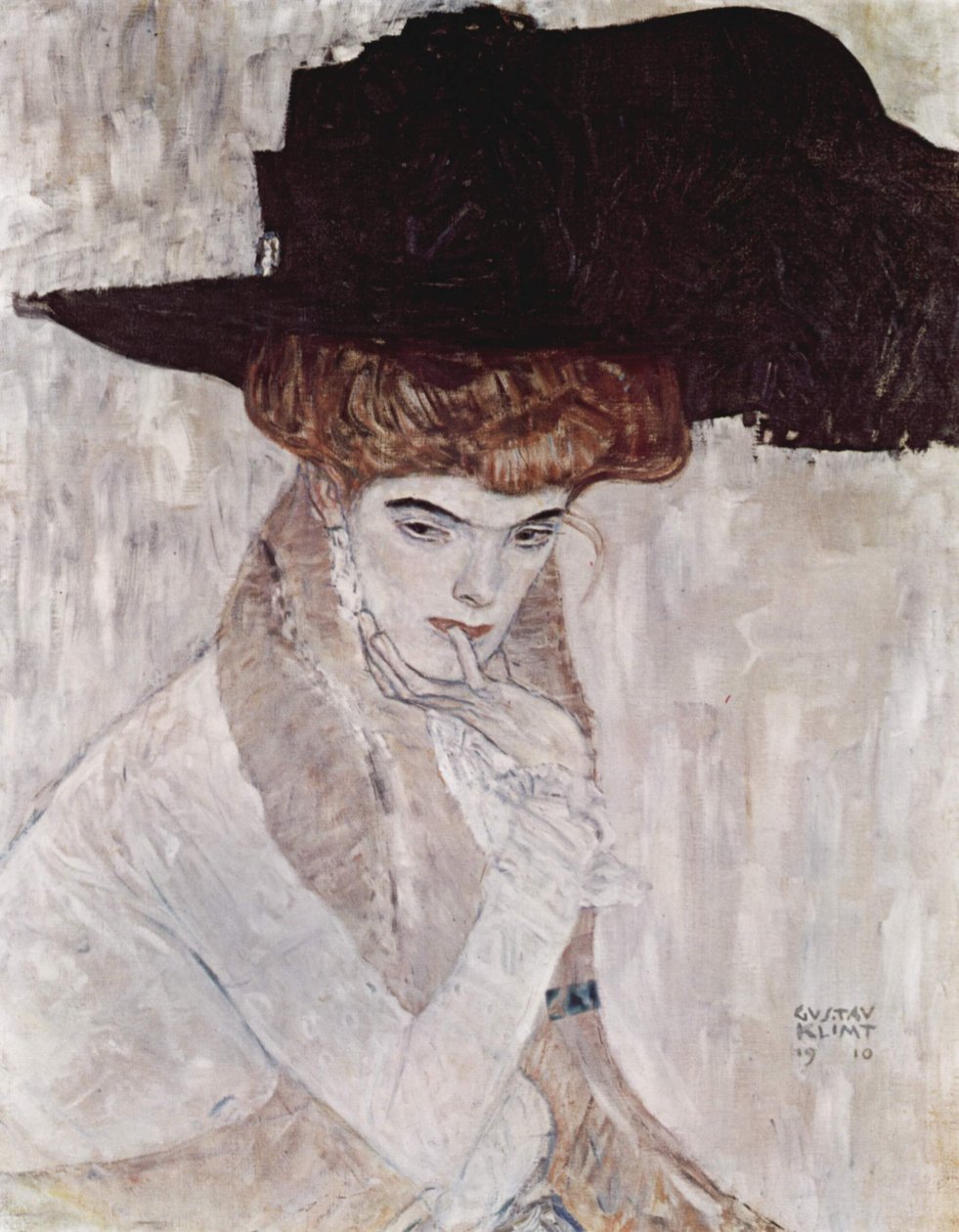 The Black Hat by Gustav Klimt