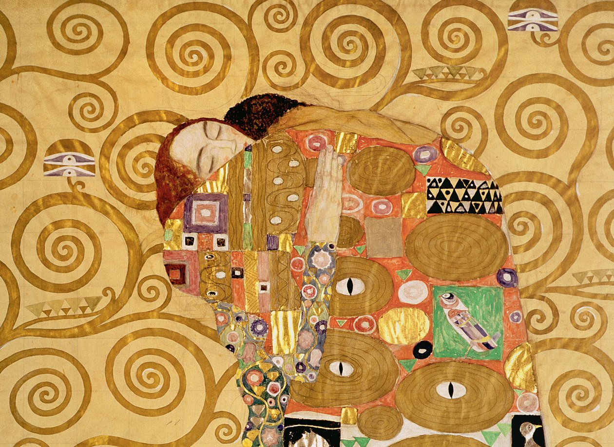 Fulfilment (Stoclet Frieze) c.1905-09 (detail) by Gustav Klimt