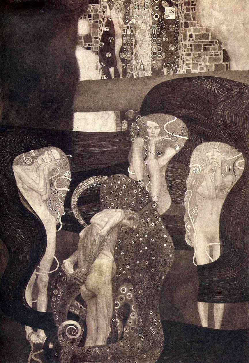 Jurisprudence Final State 1907 by Gustav Klimt