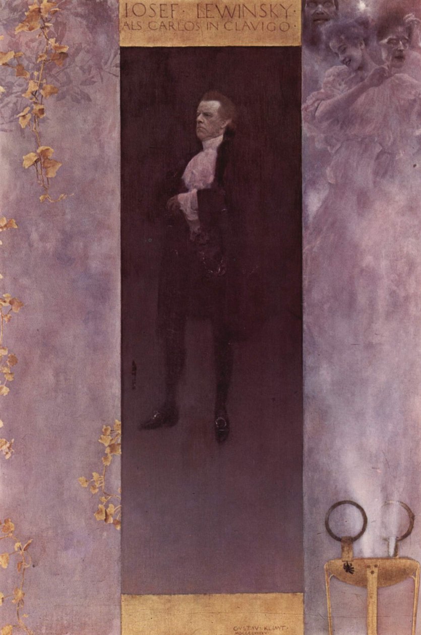 Portrait of the Actor Josef Lewinsky as Carlos by Gustav Klimt