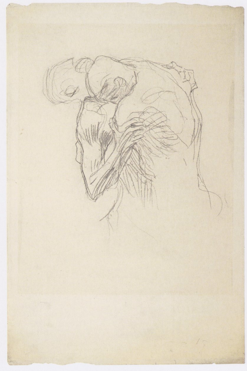 Wrestling Men by Gustav Klimt