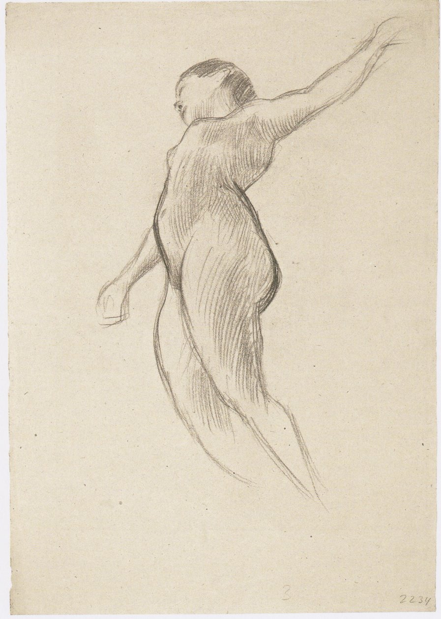 Floating Woman Facing Left by Gustav Klimt