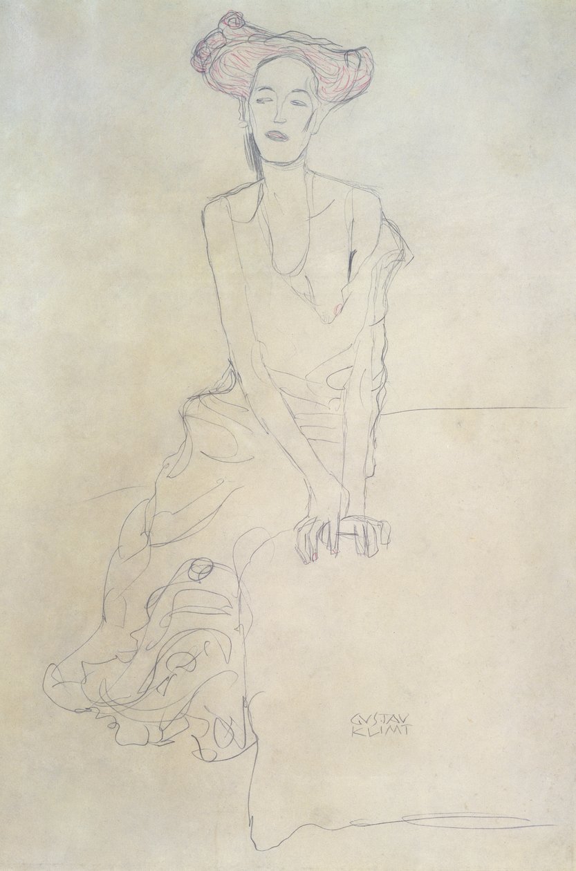Seated Woman by Gustav Klimt