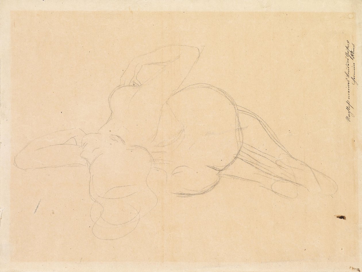 Nude Leaning Backwards by Gustav Klimt