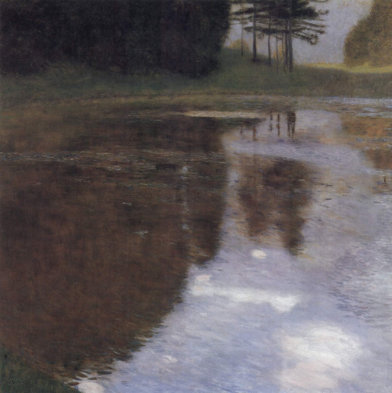 Quiet Pond in the Castle Park of Kammer by Gustav Klimt