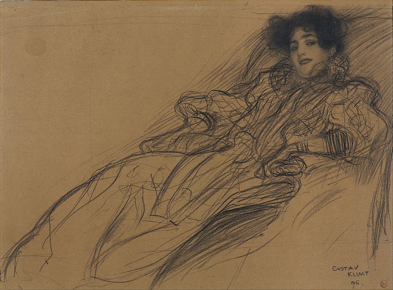 Young Woman in an Armchair by Gustav Klimt