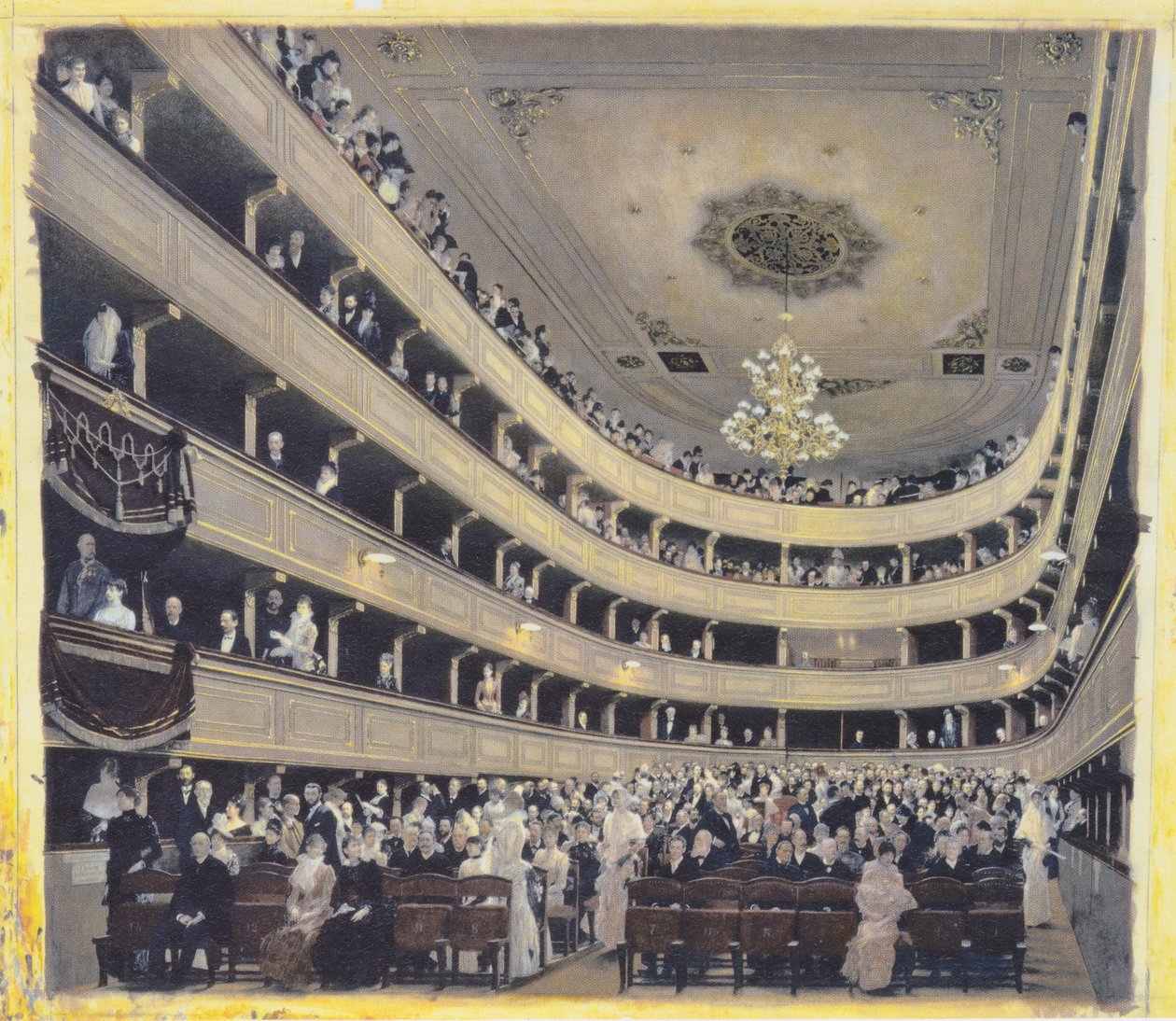 Audience Room in the Old Burgtheater by Gustav Klimt