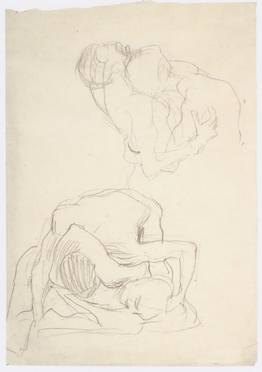 Two Wrestling Pairs by Gustav Klimt