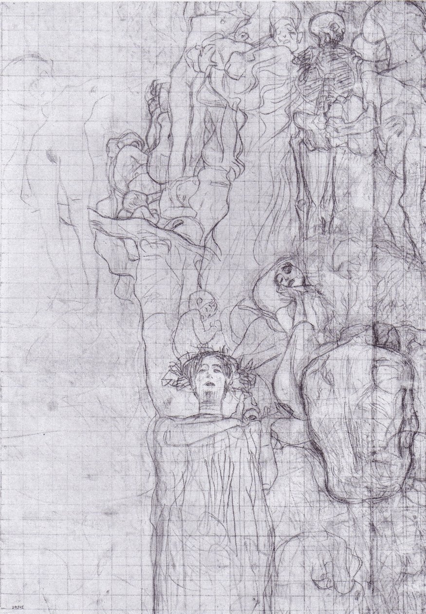 Transfer Sketch of Medicine by Gustav Klimt