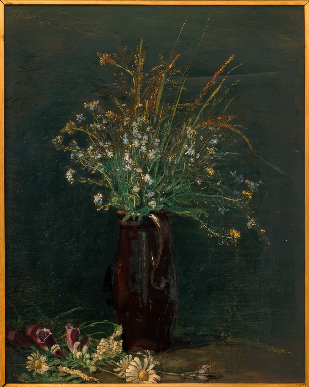 Forget-Me-Not Still Life by Gustav Crecelius