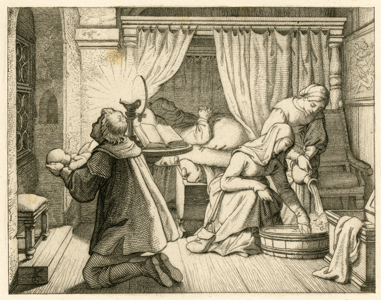The Birth of Martin Luther by Gustav Ferdinand Leopold Konig