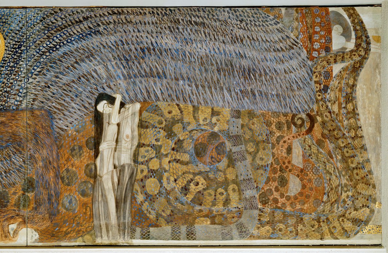 Beethoven Frieze, Personification of Gnawing Sorrow by Gustav Klimt