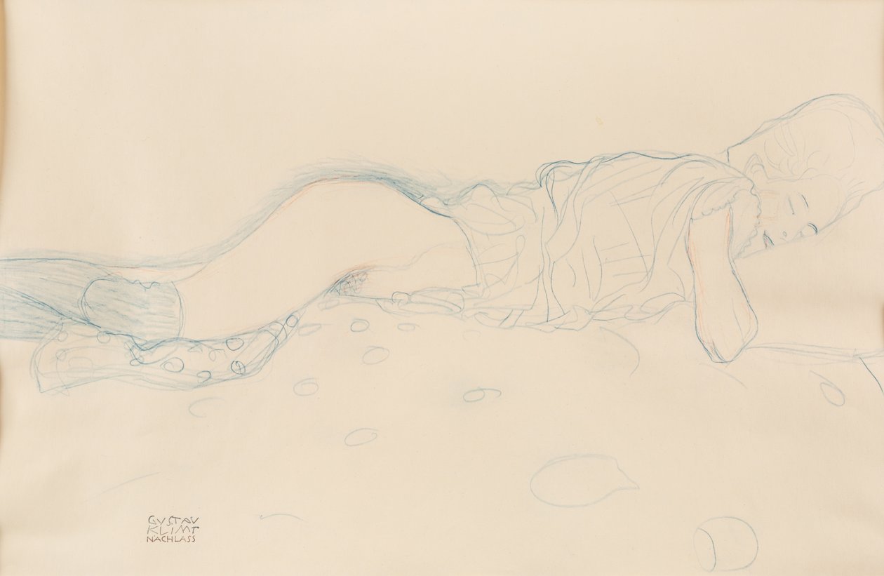 Female Semi-nude by Gustav Klimt