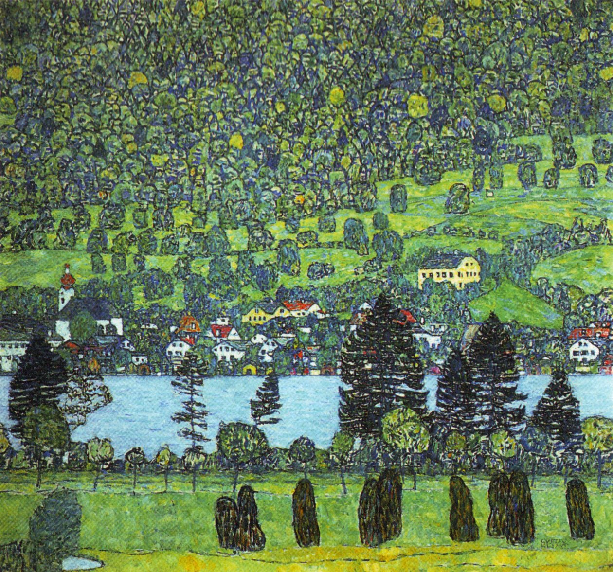Unterach at the Altersee, 1916 by Gustav Klimt
