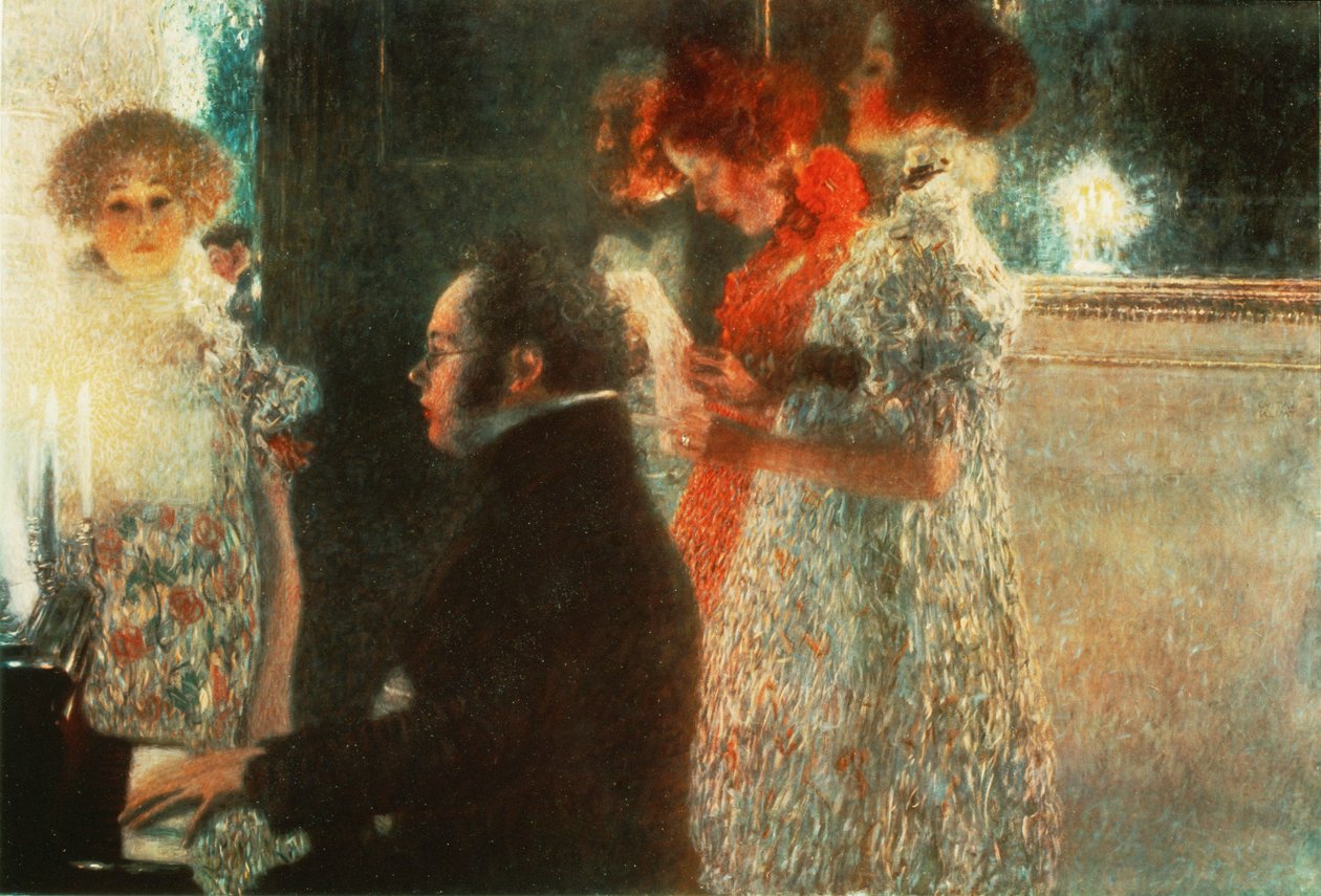 Schubert at the Piano by Gustav Klimt
