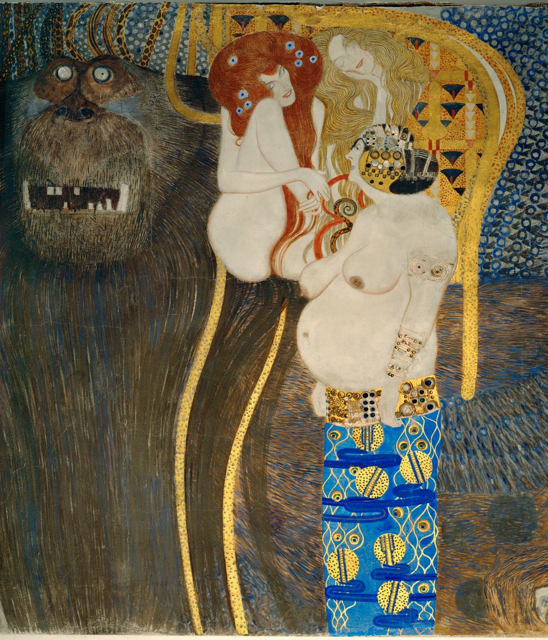 The Beethoven Frieze (detail) by Gustav Klimt