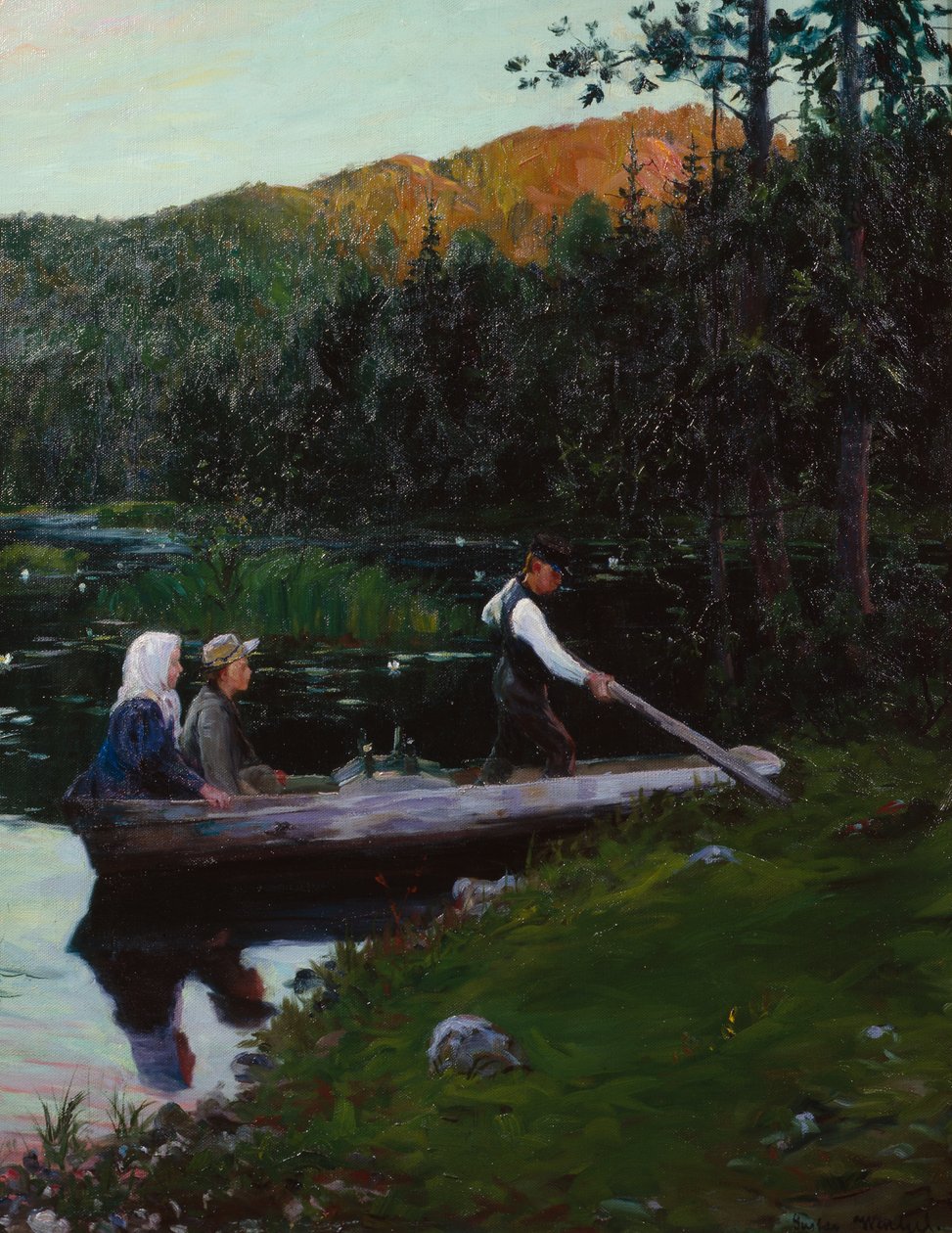 A Sunday Evening by the Lake by Gustav Wentzel