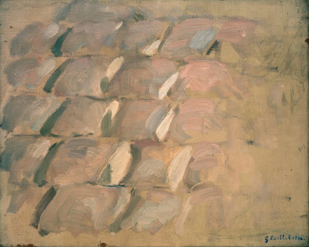 Study for Rue de Paris, Rainy Weather: The Cobblestones by Gustave Caillebotte
