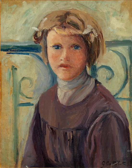 Little Girl on the Balcony by Gustave Caillebotte