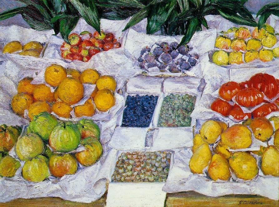 Fruits on a Display by Gustave Caillebotte