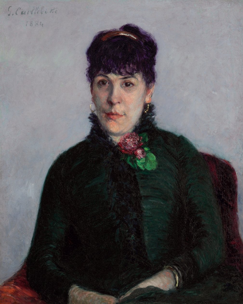 The Woman with the Rose by Gustave Caillebotte