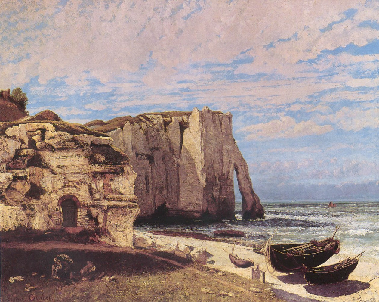 Cliffs at Etretat After the Storm by Gustave Courbet