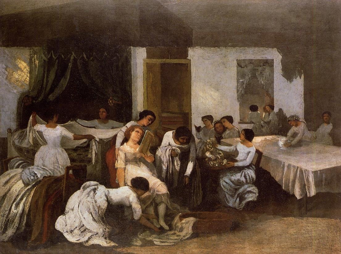 Dressing the Bride by Gustave Courbet