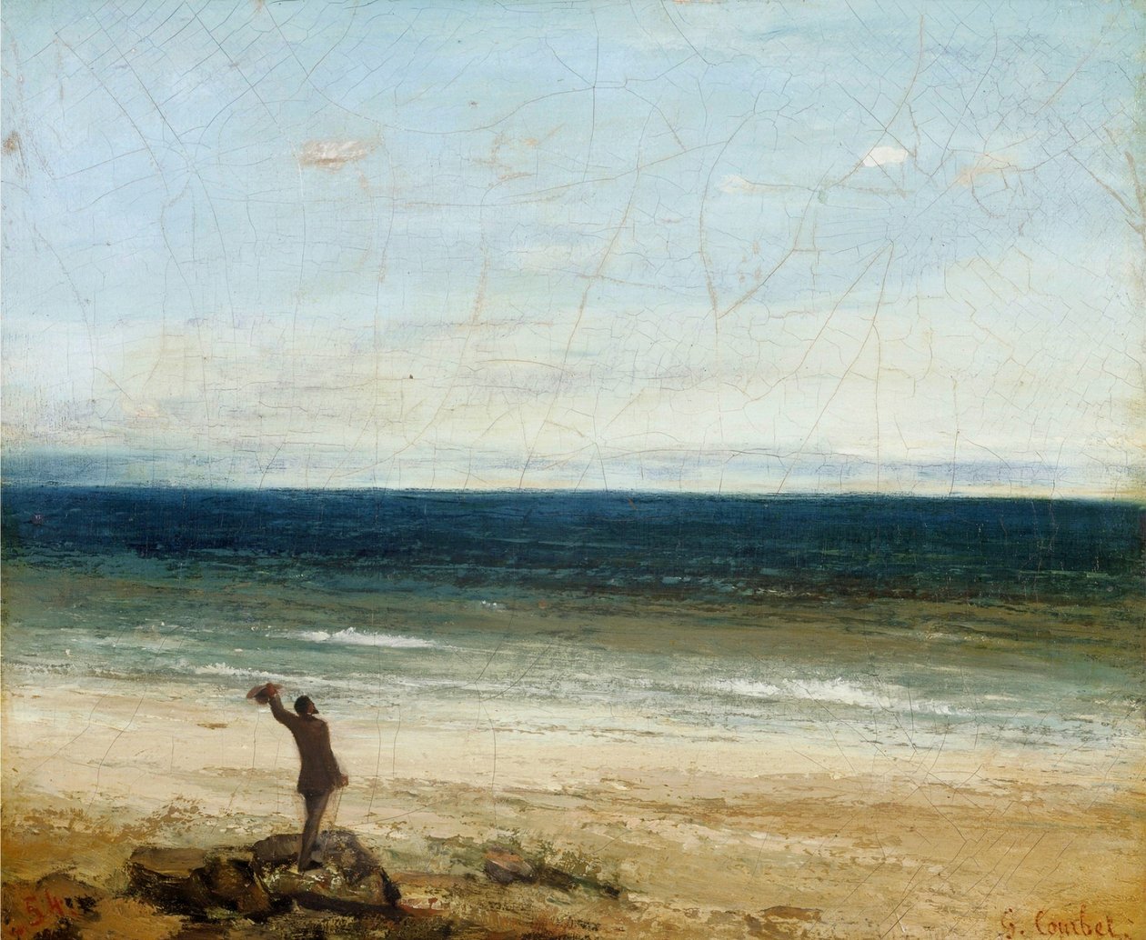 The Seashore at Palavas by Gustave Courbet
