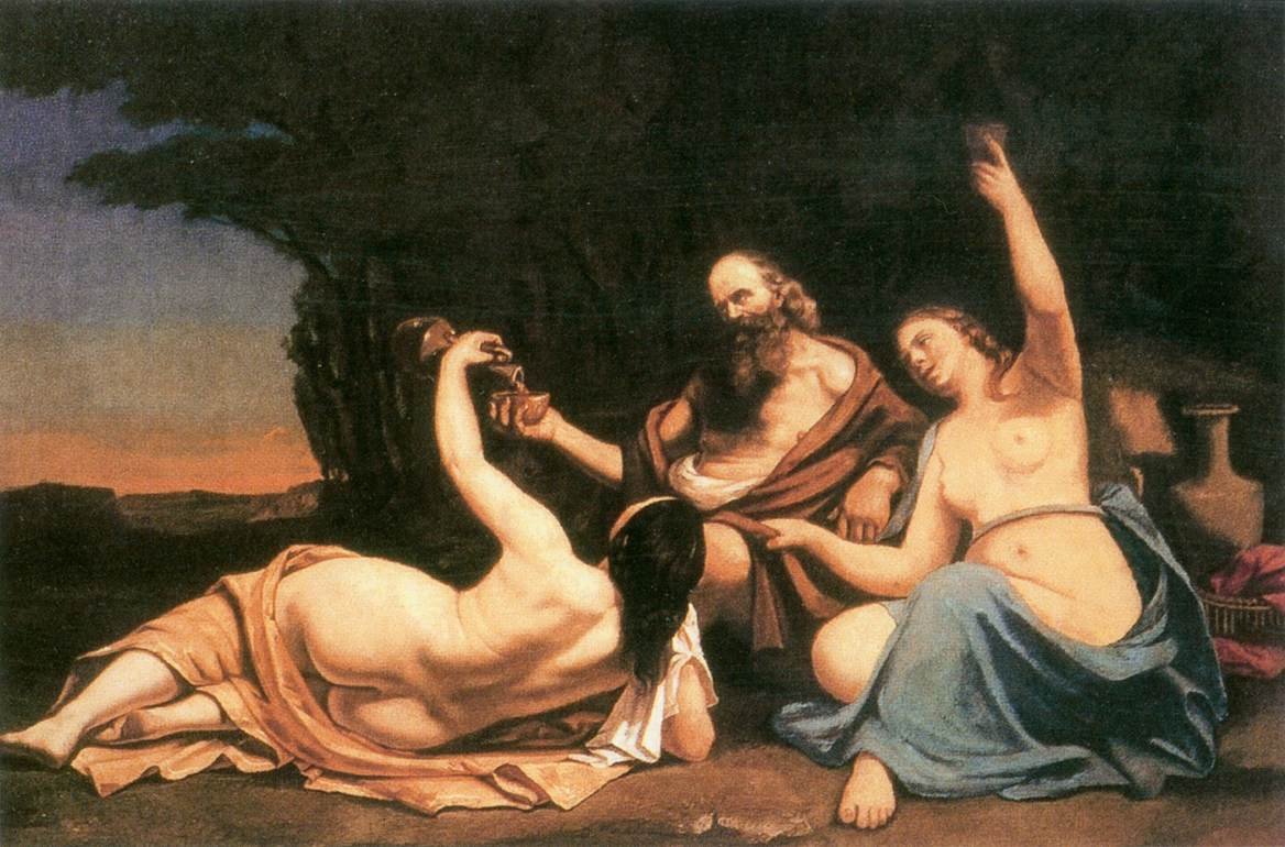 Lot and His Daughters by Gustave Courbet