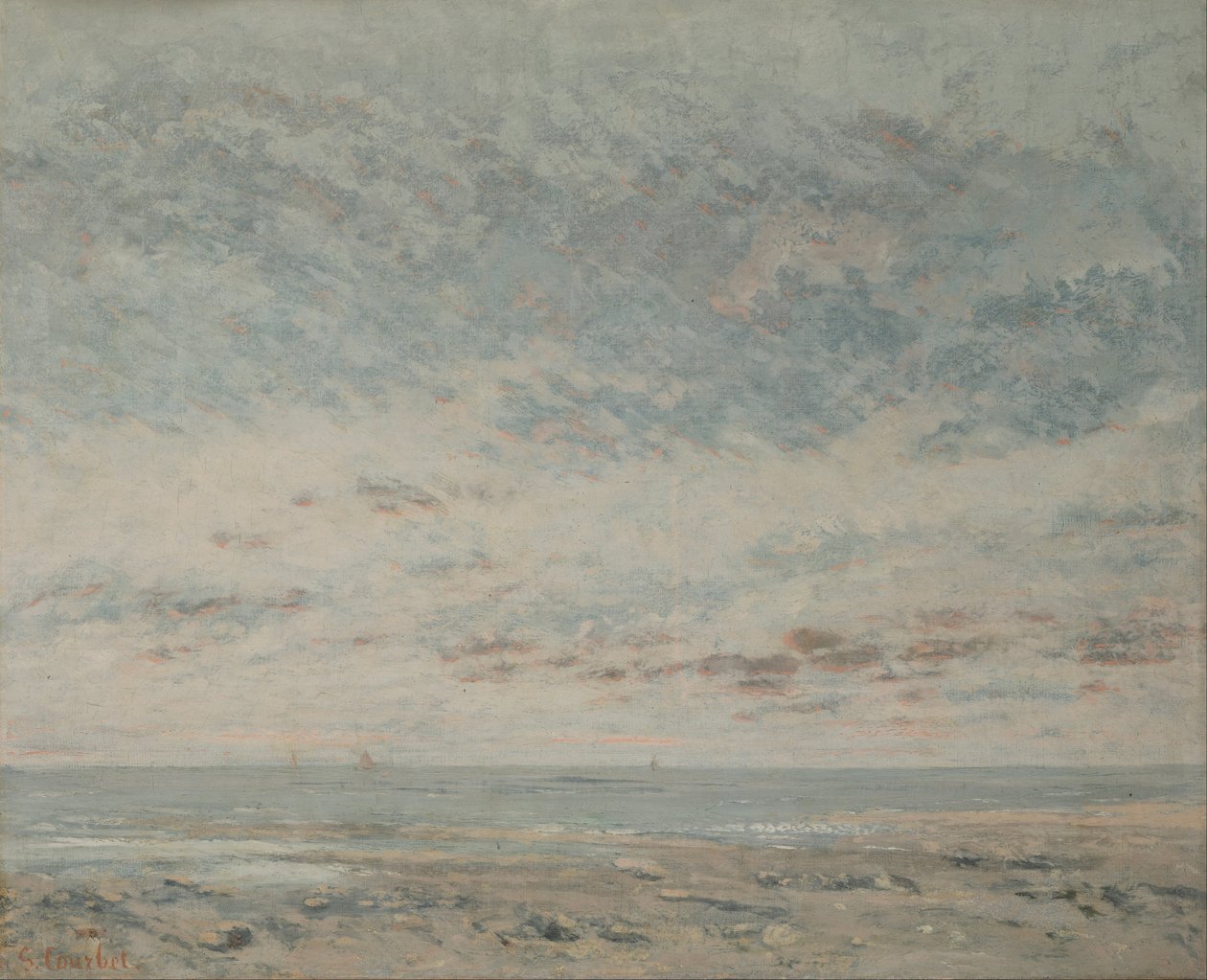 Low Tide at Trouville by Gustave Courbet