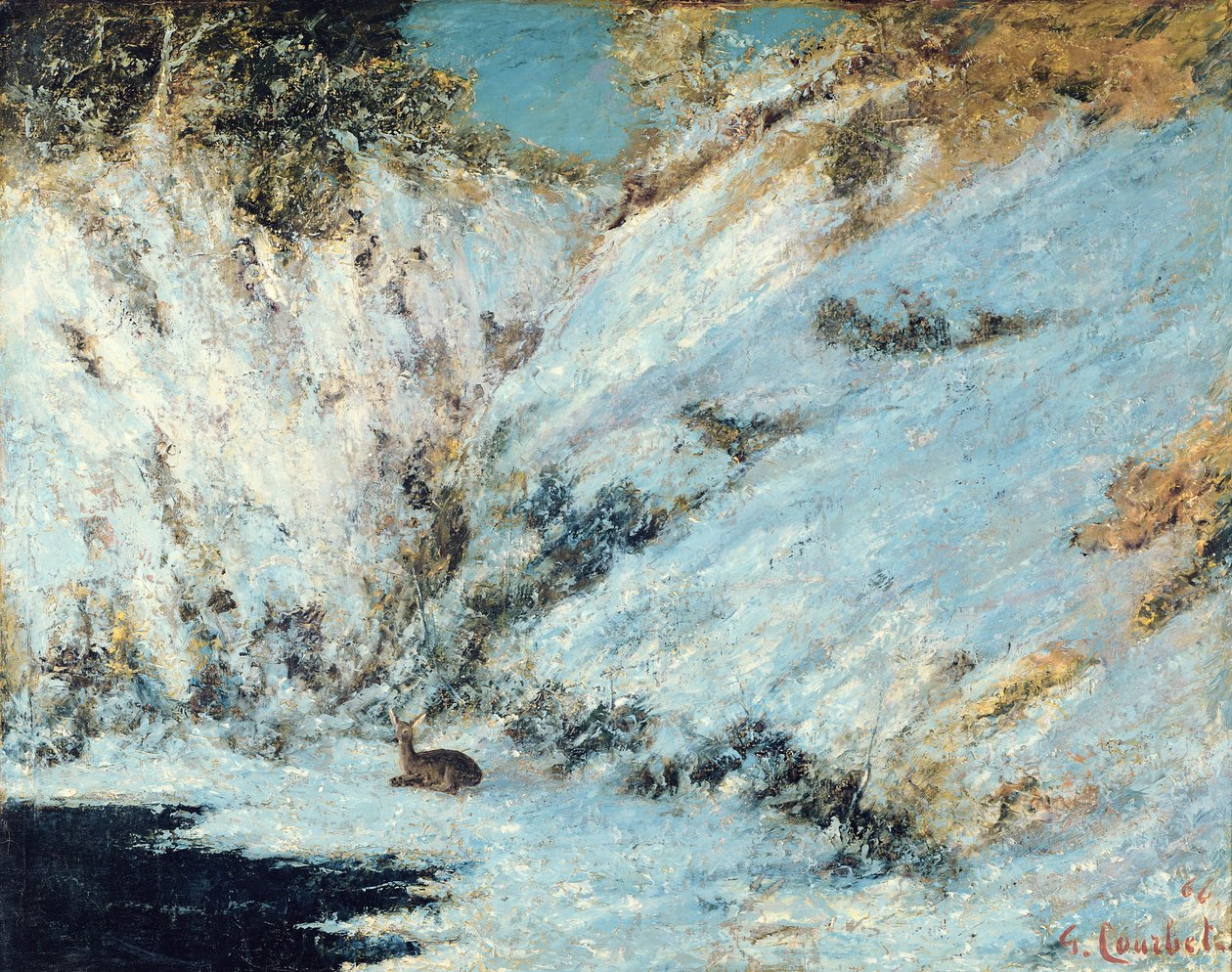 Snowy Landscape, 1866 by Gustave Courbet