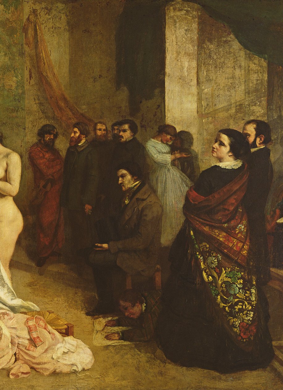 The Studio of the Painter, a Real Allegory, 1855 (detail) by Gustave Courbet