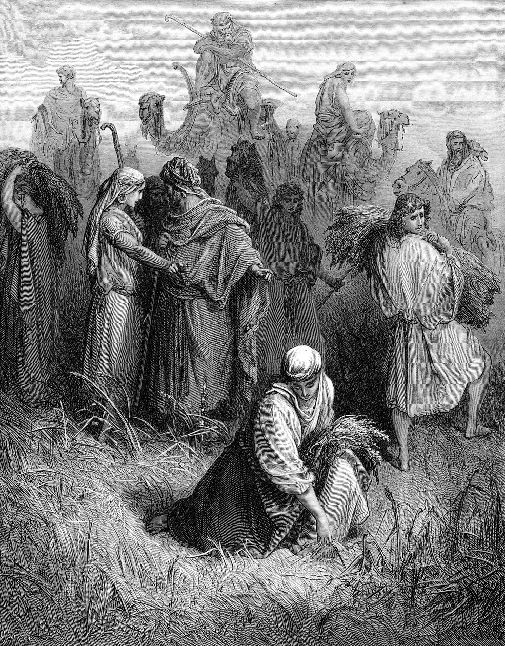 Boaz and Ruth by Gustave Dore