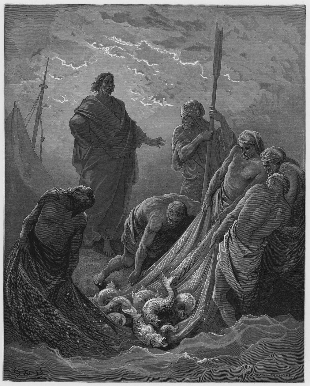 The Miraculous Draught of Fishes by Gustave Dore