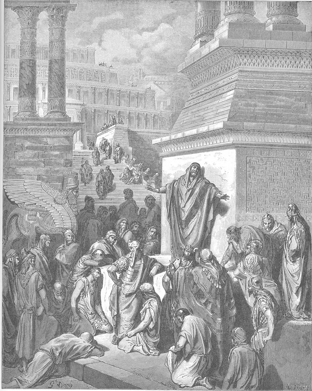 Jonah Preaches to the Ninevites by Gustave Dore