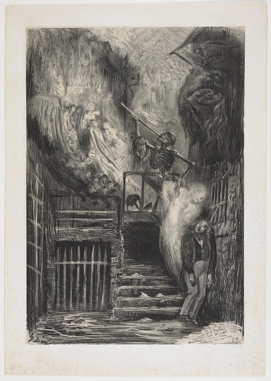 Street of the Old Lantern (Death of Gérard de Nerval) by Gustave Dore